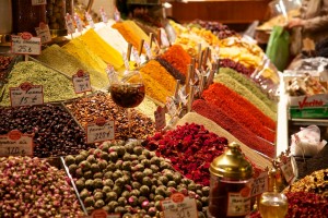 Colourful stall in the Istanbul Spice Market